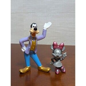 Disney GOOFY 50th Anniversary McDonald's Figure and MINNIE MOUSE Silver RARE Set